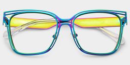 Dacarine Iridescent Square Glasses2