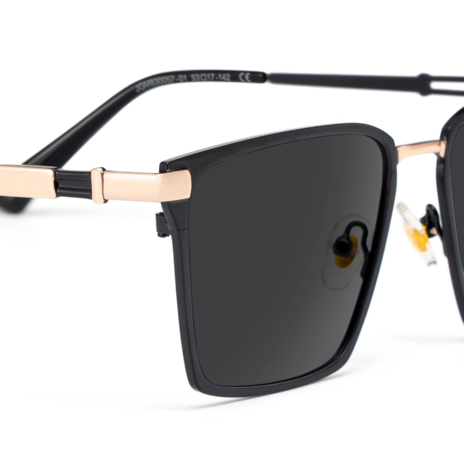 Finn Rectangle Black Prescription Sunglasses | ZEELOOL4