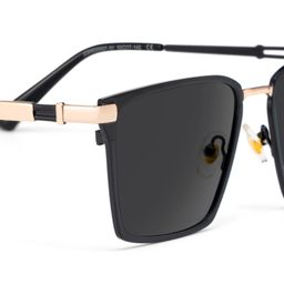 Finn Black Rectangle Sunglasses4