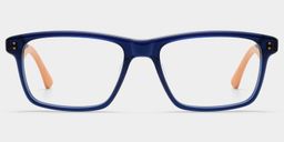 Bastian Blue Rectangle Glasses1