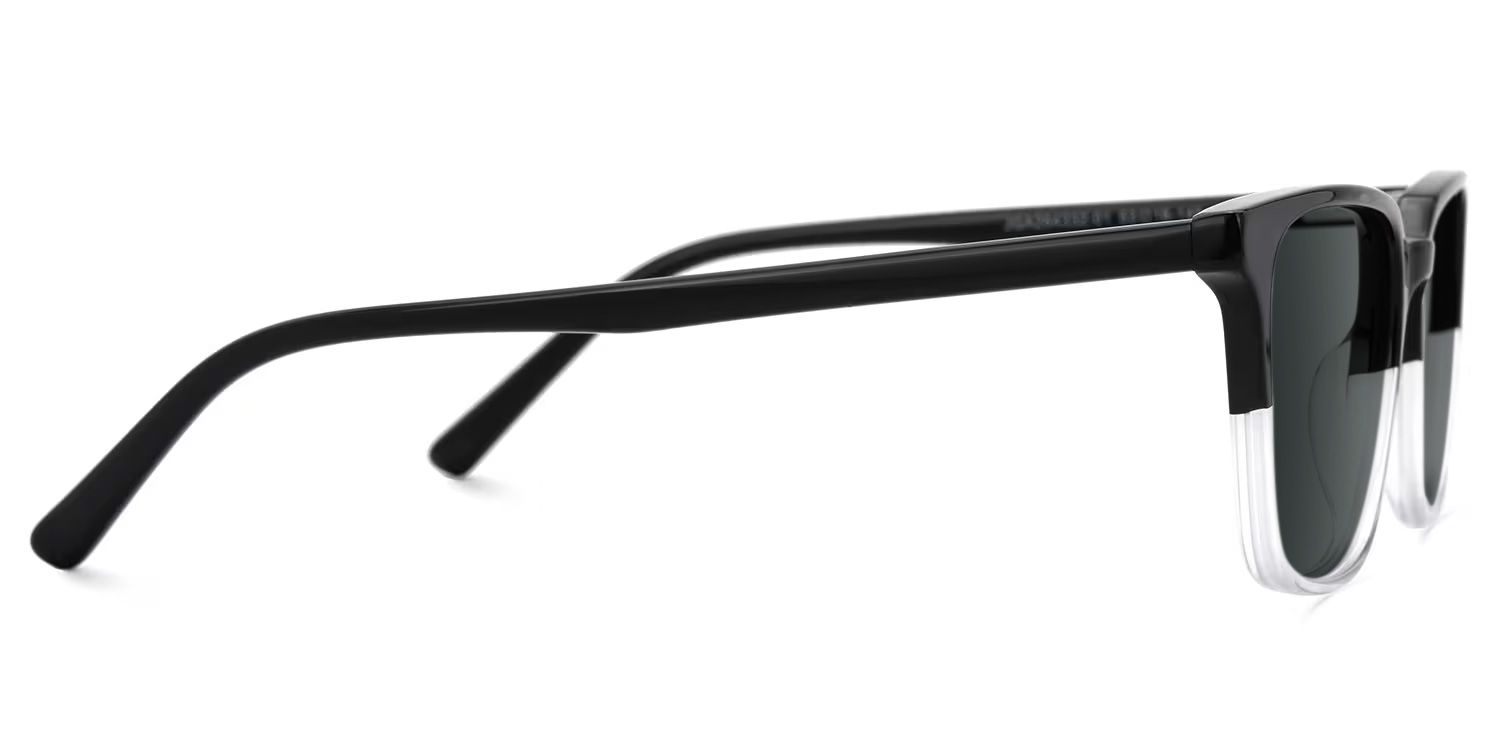 Barnhill Acetate Black-Clear Frame Sunglasses | ZEELOOL2