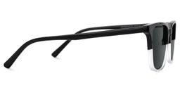 Barnhill Black-Clear Square Sunglasses2