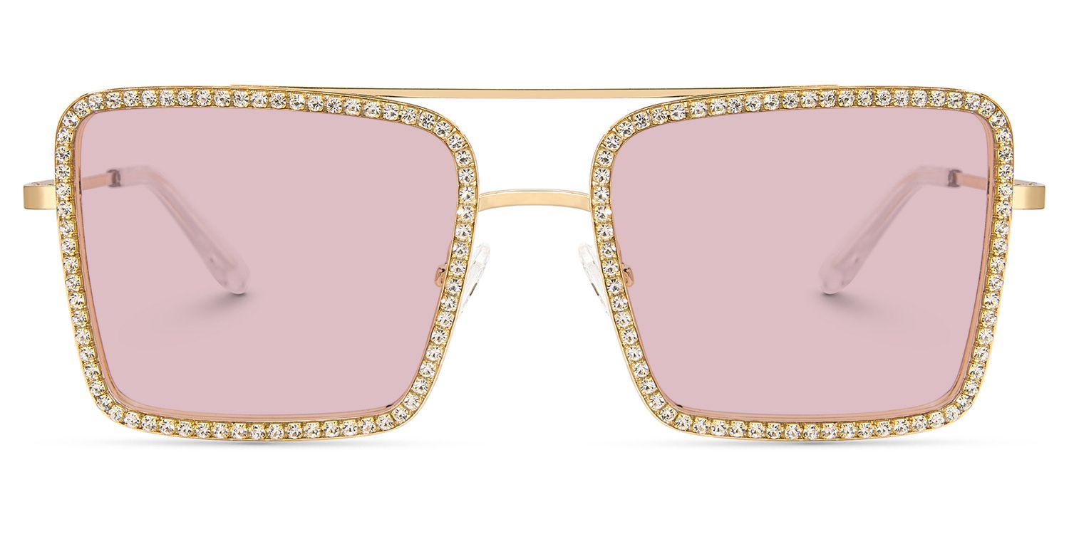 Diva Metal Gold Frame Sunglasses | ZEELOOL0