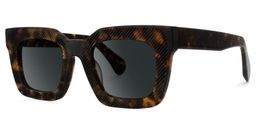 Keisa Tortoise Rectangle Sunglasses1
