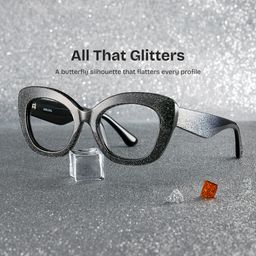 Mireille Black Butterfly Glasses0