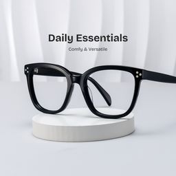 Scarlett Black Square Glasses0