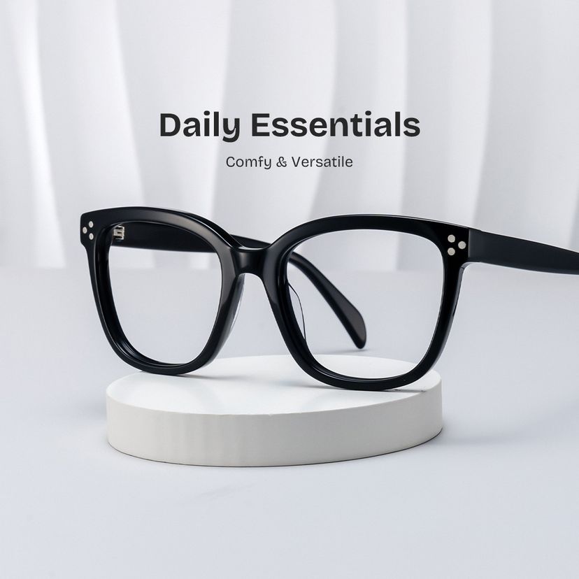 Scarlett Black Square Glasses
