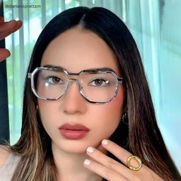 Hype Silver Geometric Glasses7