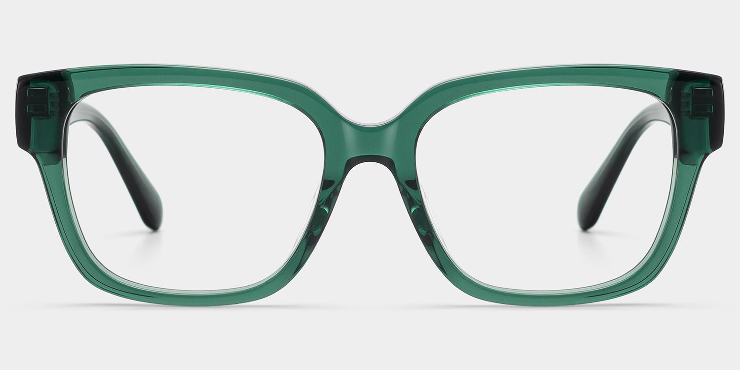Blake Green Square Glasses | Nostalgic Varsity Frame2