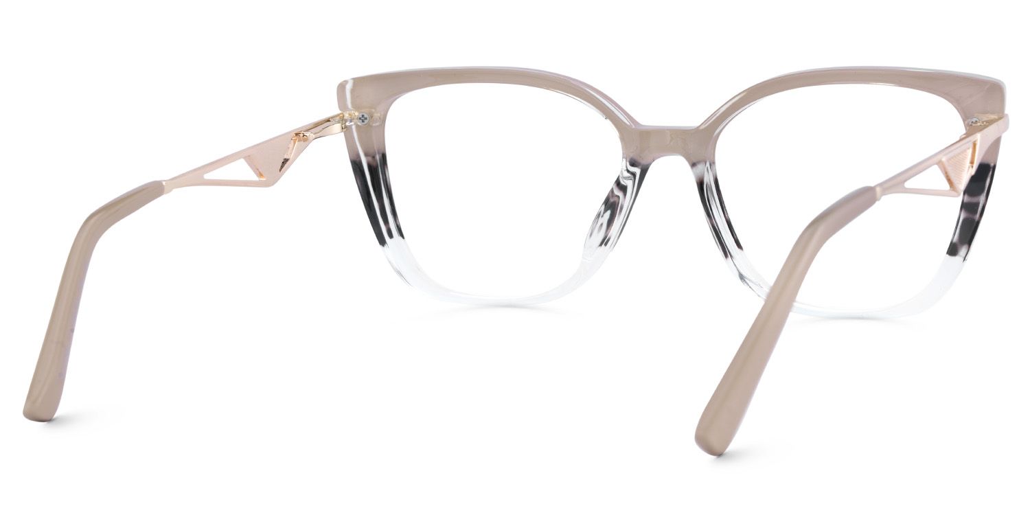 Margret Cateye Tortoise Khaki Glasses | Chic Mixed Frames | ZEELOOL4