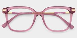 Jacqui Pink Rectangle Glasses2