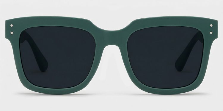 Liizbeett Green Square Sunglasses