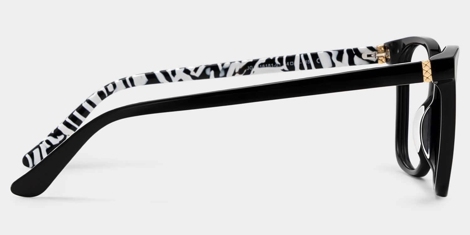 Affordable Caroline Thin Black Square Frames Glasses | ZEELOOL4
