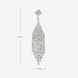 Stylish Tassel Silver Needle Earrings3