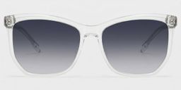 Libby Clear Geometric Sunglasses0