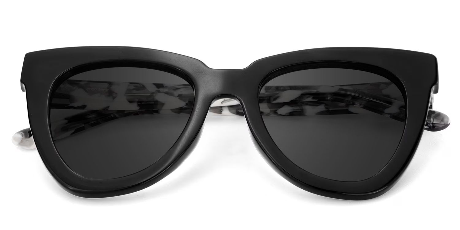 Yaser Cat Eye Black Prescription Sunglasses | ZEELOOL1