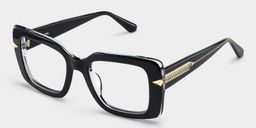 Neon Black Square Glasses5