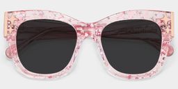 Minfia Pink Square Sunglasses2
