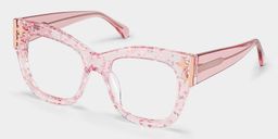 Minfia Pink Square Glasses3