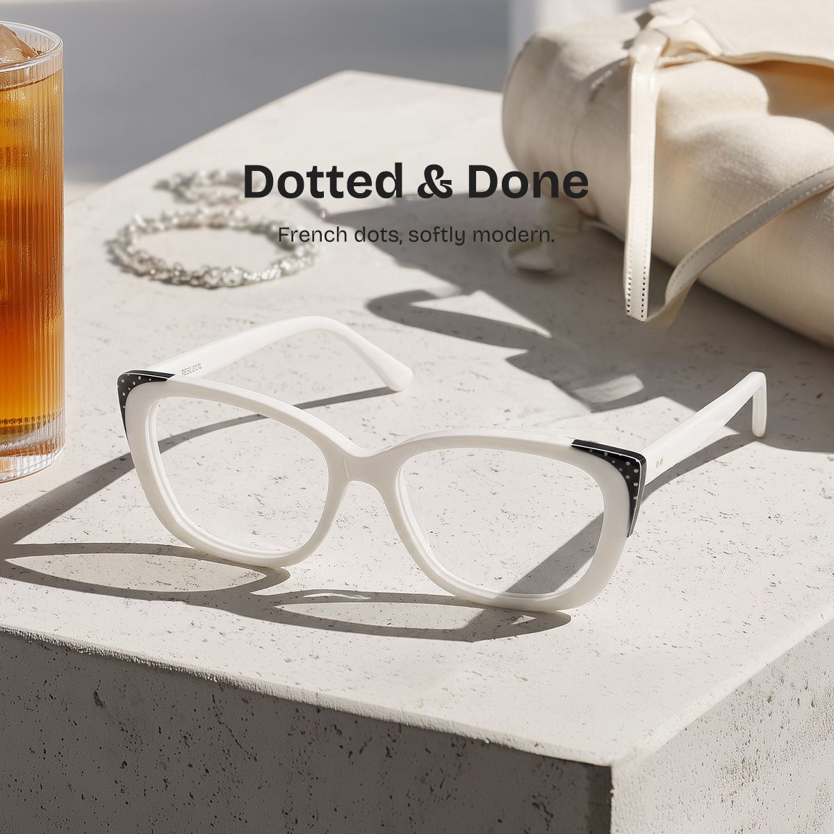 Madeline White Cat eye Frame Glasses On Sale | ZEELOOL0