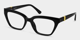 Quincy Black Cat eye Glasses3