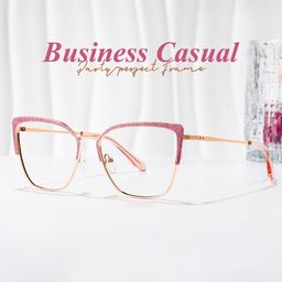Javier Pink Rectangle Glasses0