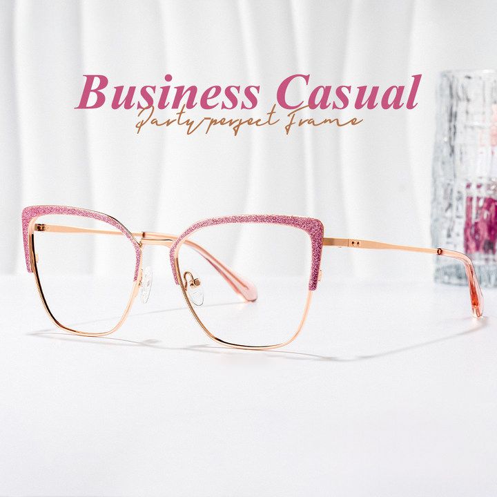 Javier Pink Rectangle Glasses