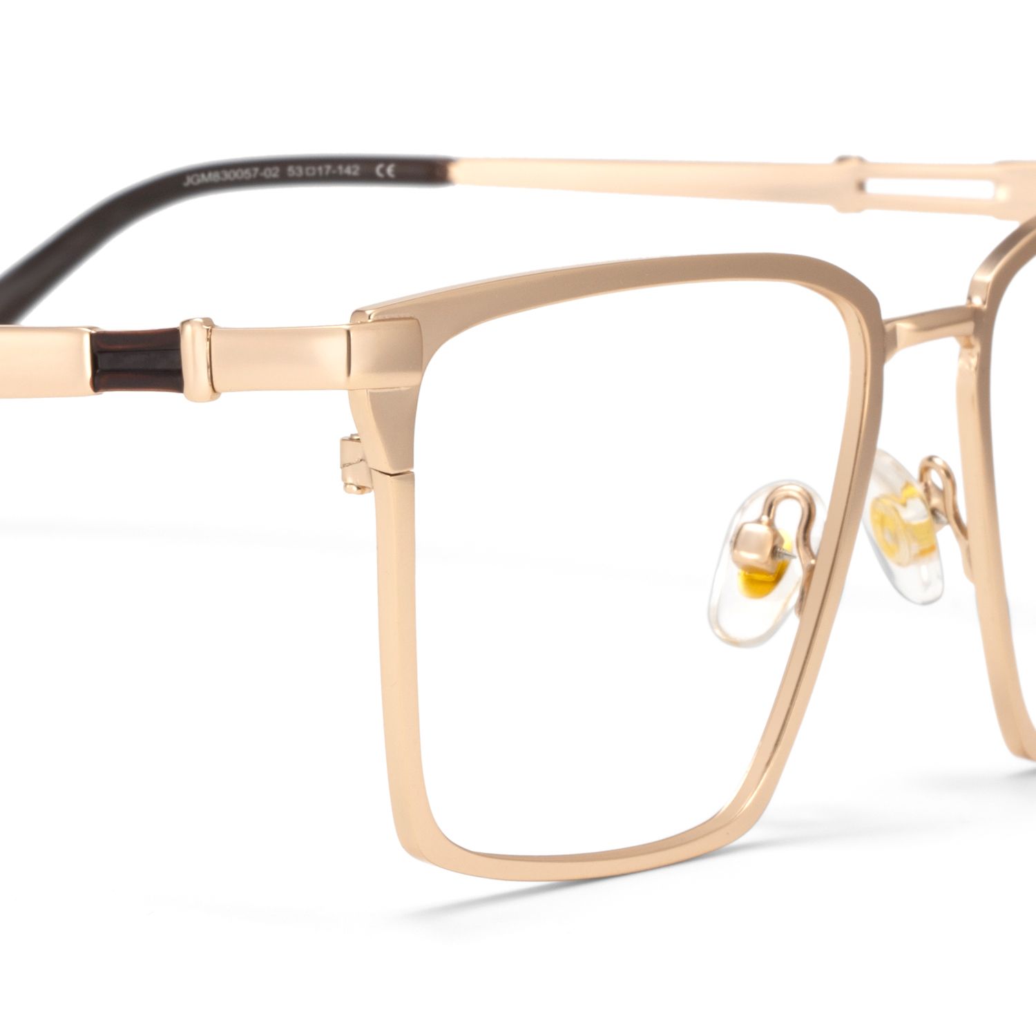 Finn Eyeglasses in Rectangle Gold Frame | Zeelool6