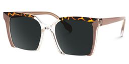 Misty Brown Square Sunglasses1