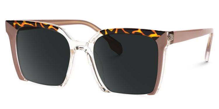 Misty Brown Square Sunglasses