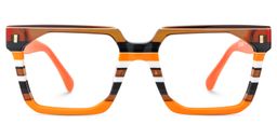 Laguer Orange Rectangle Glasses1