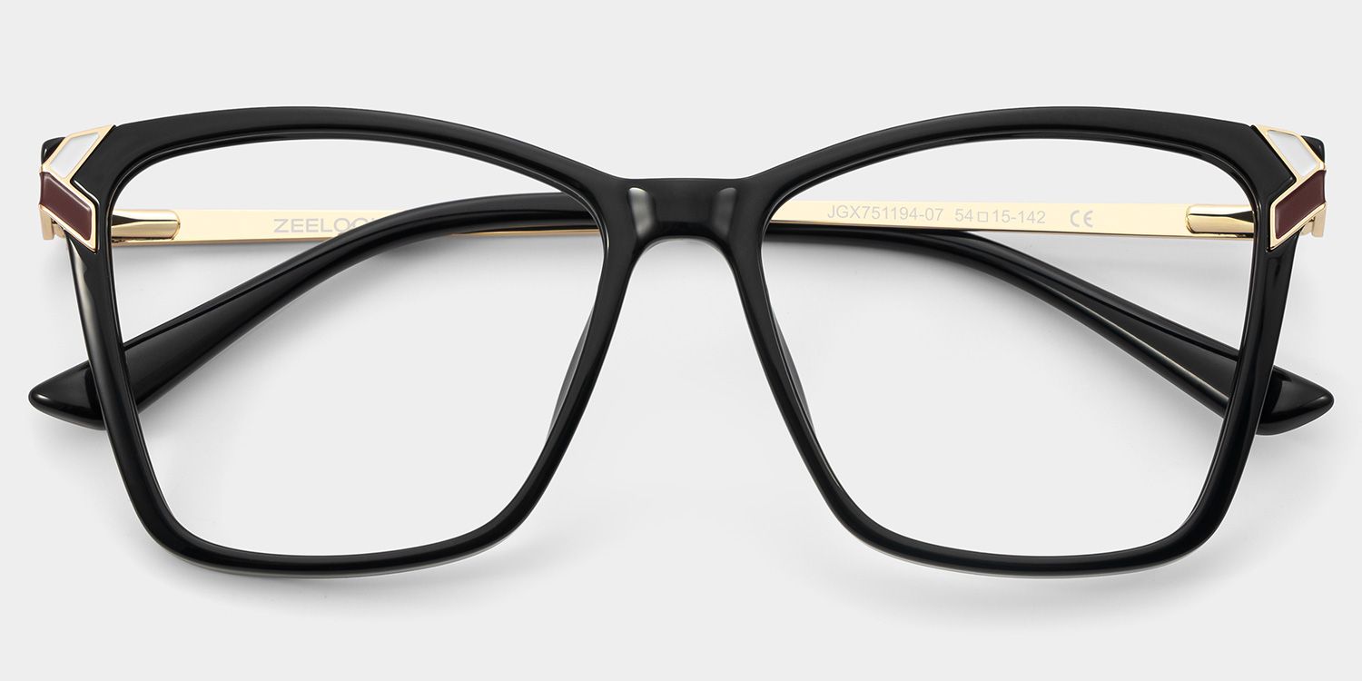 Tricee thin black square frame glasses Online | ZEELOOL2