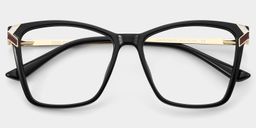Tricee Black Square Glasses2