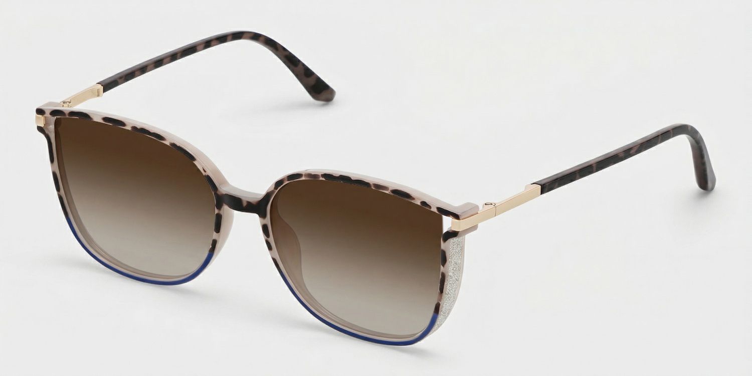 Rodz Tr90 Tortoise-Blue Square Frame Sunglasses | ZEELOOL2