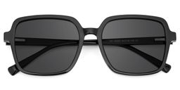 Ember Black Square Sunglasses1