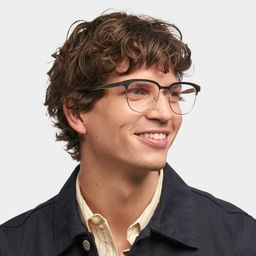 Wren Black-Gold Browline Glasses1