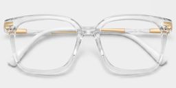 Jacqui Clear Rectangle Glasses3
