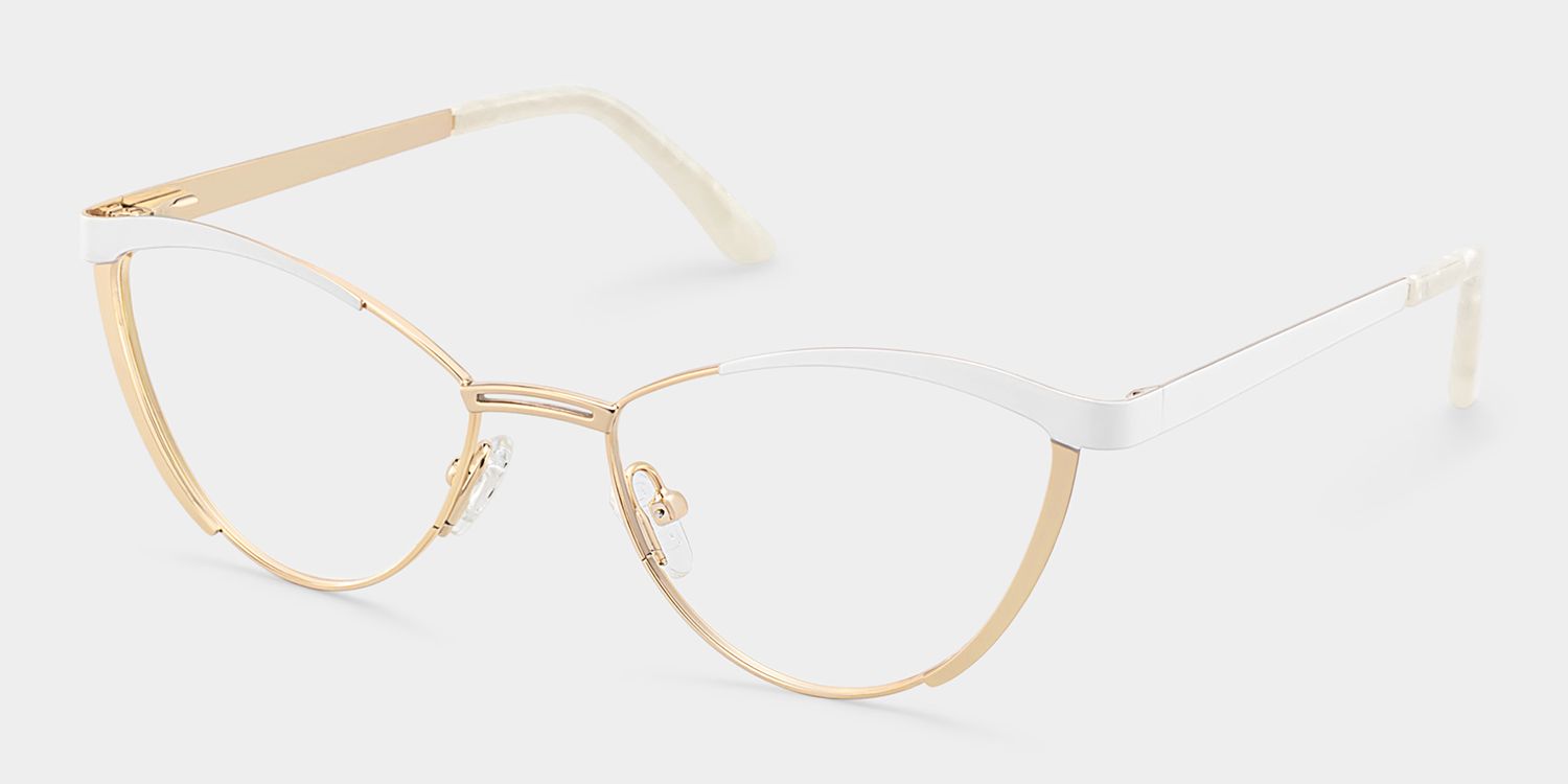 Sydney Cat Eye Gold Eyeglasses and Metal Frames2