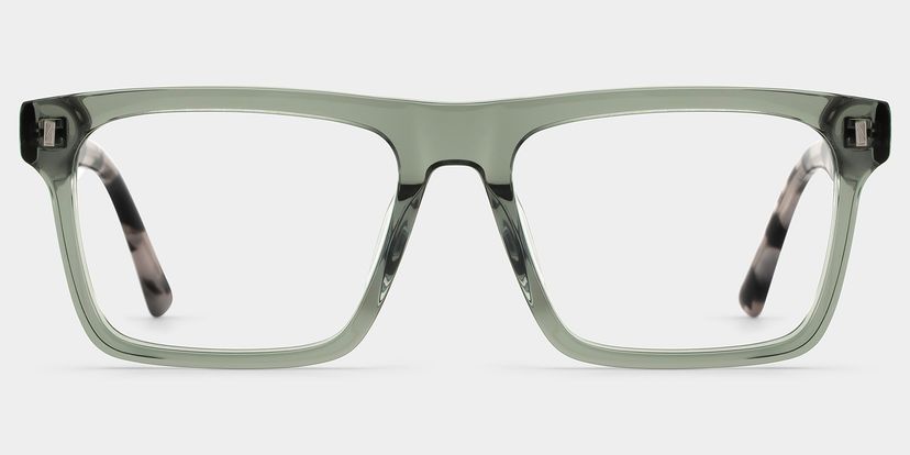 Henry Gray Green Rectangle Glasses