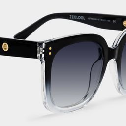 Ebony Black Clear Square Sunglasses4