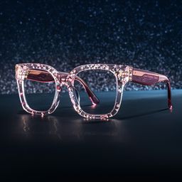 Scicluna Pink Square Glasses0
