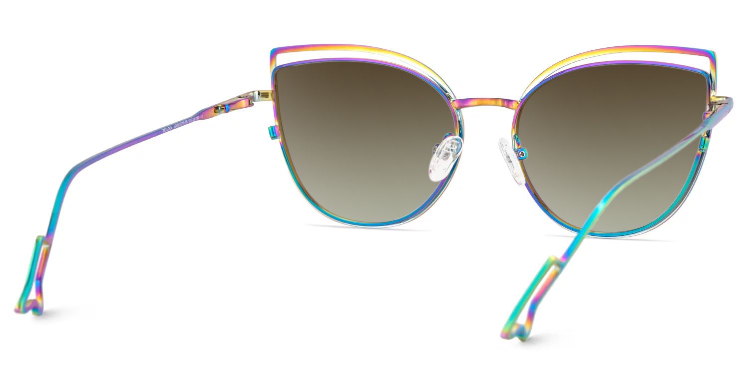 Spivey Iridescent Cat Eye Polarized Sunglasses for Driving | ZEELOOL4