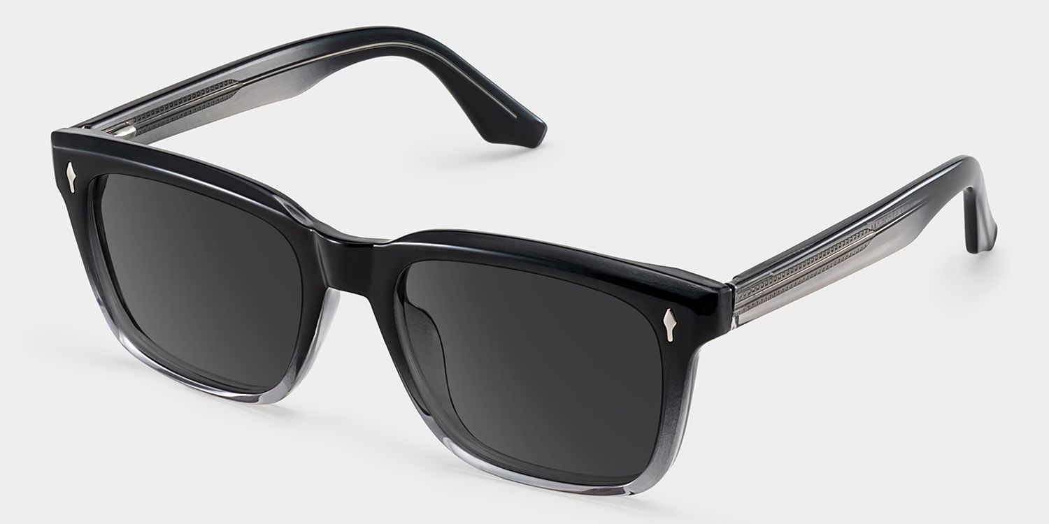 Fletcher Black Rectangle Sunglasses to Frame Your Face | ZEELOOL2