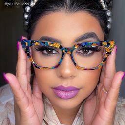 Martha Cat Eye Blue Glasses6