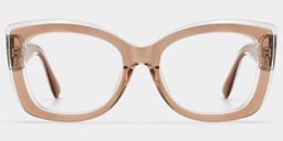 Rosie Clear Brown Butterfly Glasses1