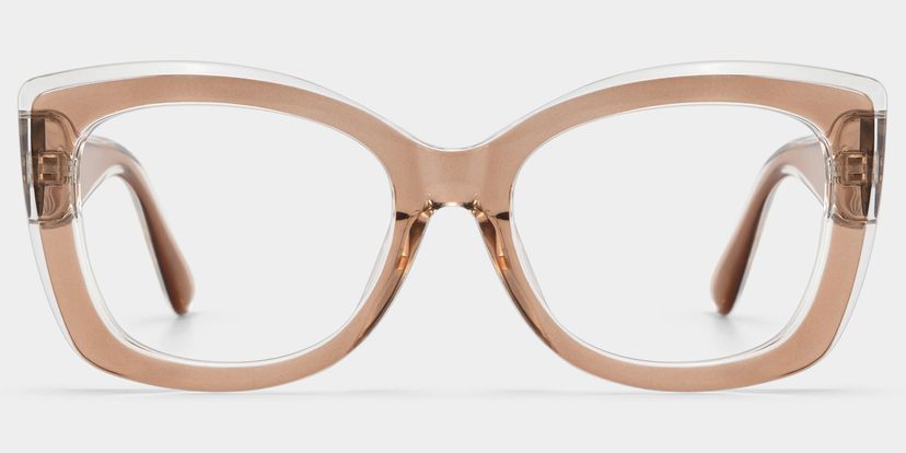 Rosie Clear Brown Butterfly Glasses