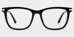 Selena Black Rectangle Glasses1