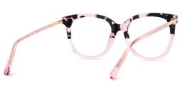 Mailyn Pink Tortoise Round Glasses5