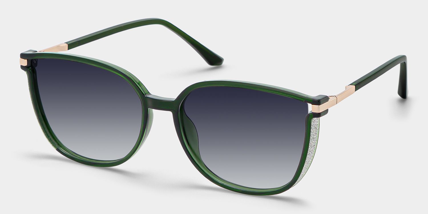 Rodz Square Dark-Green Prescription Sunglasses | ZEELOOL2