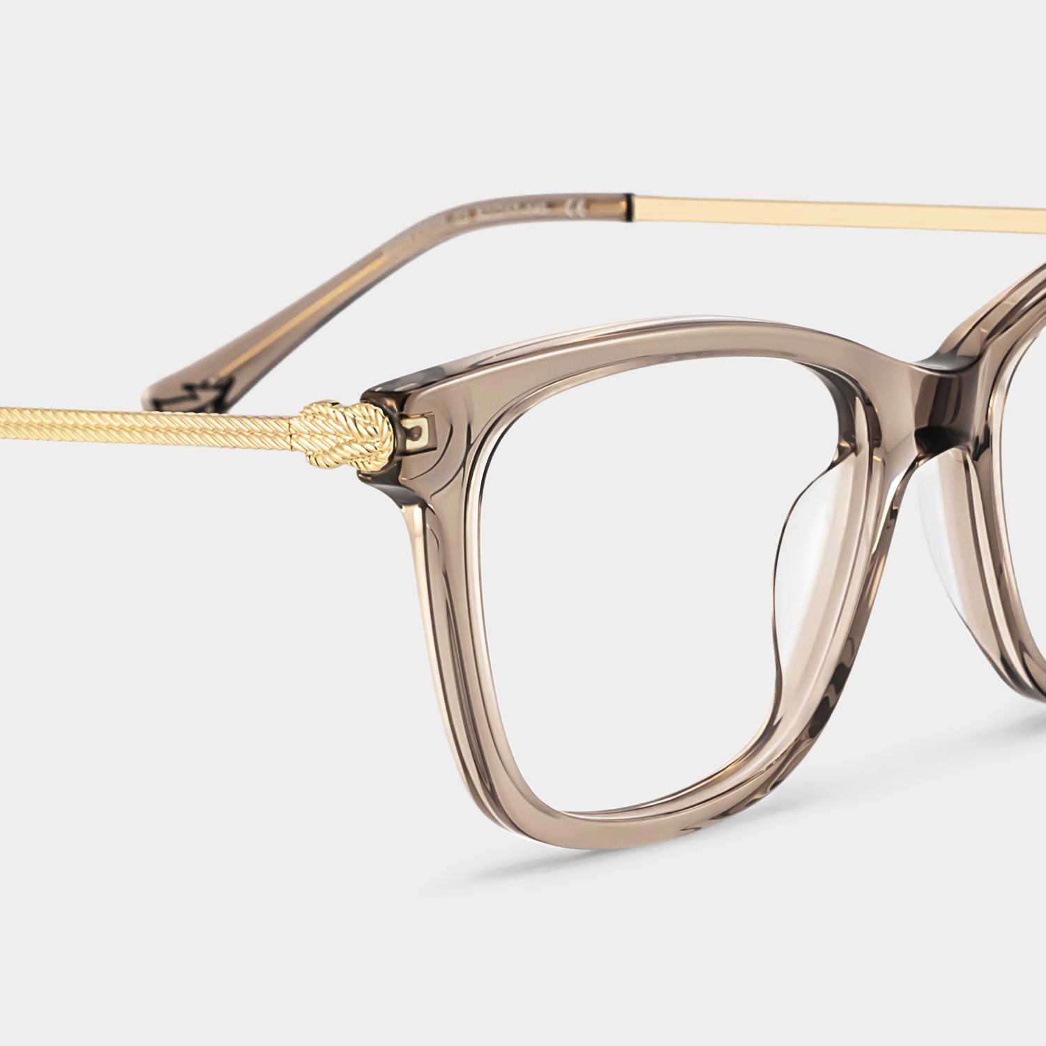 Vibert Brown Rectangle Mixed Frame Glasses for Women | ZEELOOL5